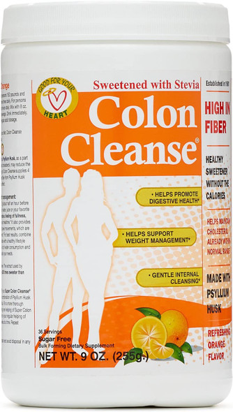 Health Plus Orange Flavour Colon Cleanse with Stevia 9 Ounce  1 each.