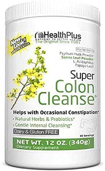 Health Plus Super Colon Cleanse  10Day Cleanse  Detox Gluten Free Dairy Free Natural Herbal Ingredients More than 1 Cleanse 120 Ounces