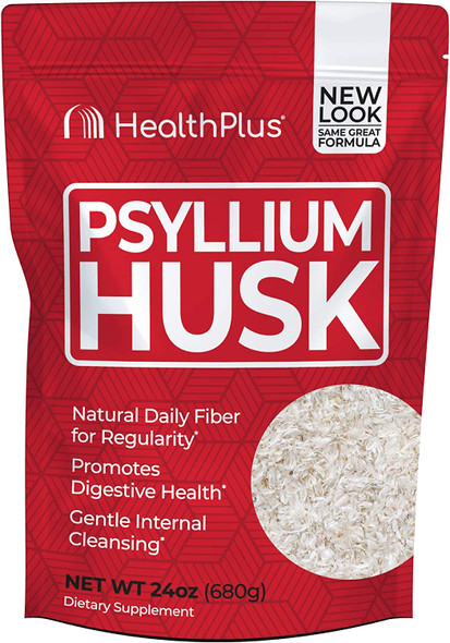 Health Plus Psyllium Husk  Weight Management  Detox Natural Daily Fiber 24 Ounces 96 Servings