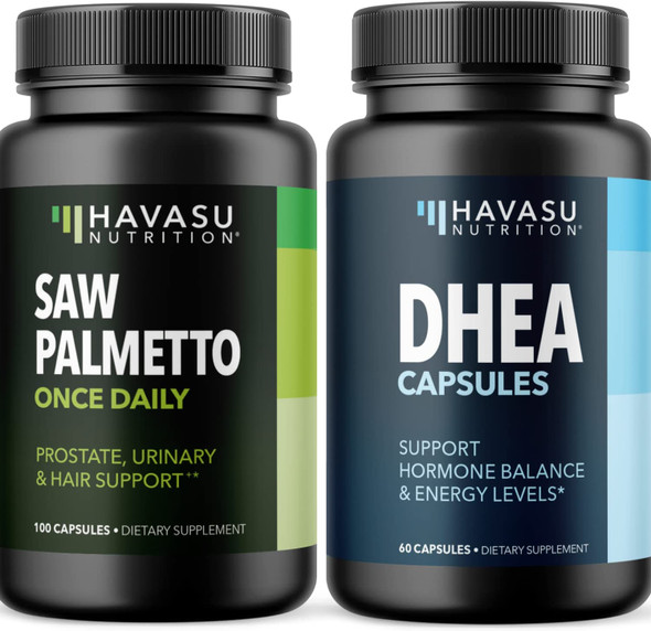 Saw Palmetto Prostate Supplements and DHEA Hormone Balance for Men as Potent DHT Blocker to Reverse Time and Bring Back Youthfulness