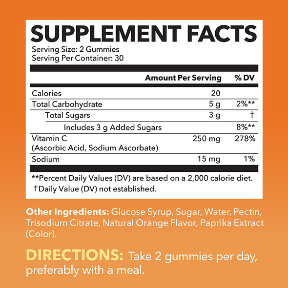Havasu Nutrition Vitamin C Immune Support Gummies Designed for Defense NonGMO Natural  PectinBased 2 Pack 120 Gummies