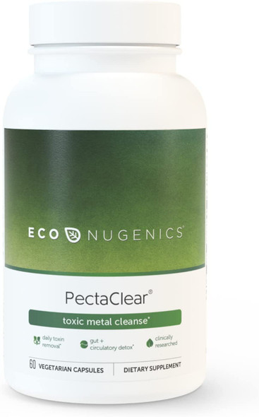 EcoNugenics PectaClear Healthy Detoxification Supplement with Modified Citrus Pectin and Alginate  Provides Safe and Natural Support Against Environmental Toxins and Pollutants 60 Capsules