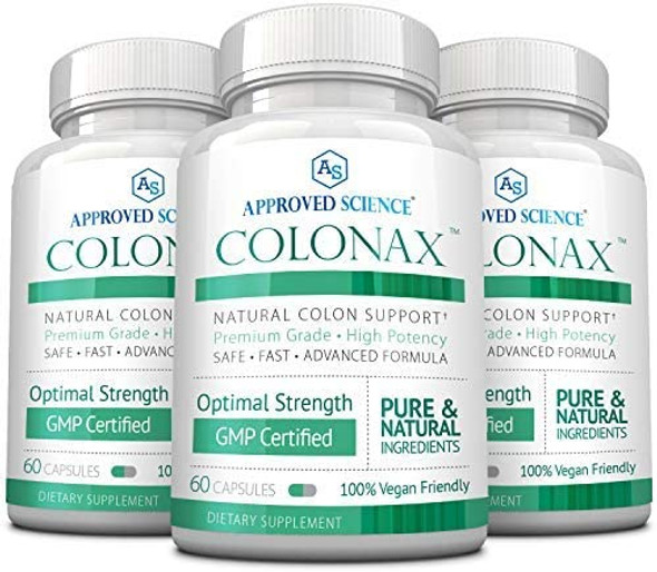 Colonax  Natural Colon Cleanse and Detox Support Supports Colon Health and Weight Loss 3 Months Supply