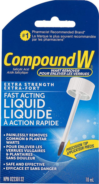 CN Compound W French Pour Enlever Les Verrus ExtraFort Liquide A Action Rapide Compound W Wart Remover Extra Strength Fast Acting Liquid