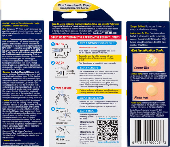 Compound W Nitrofreeze  Wart Removal  1 Pen  5 Replaceable Tips