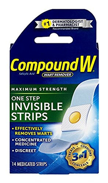 Compound W One Step Invisible Strips 14 Each Pack of 3