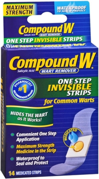 Compound W One Step Invisible Strips 14 Each Pack of 6
