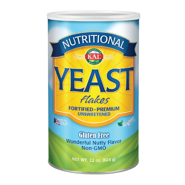 Kal Nutritional Yeast Flakes | Vitamin B12, Vegan, Non-Gmo, Gluten Free | Unsweetened, Great Flavor, No Bitter Aftertaste | Great For Cooking | 22 Oz