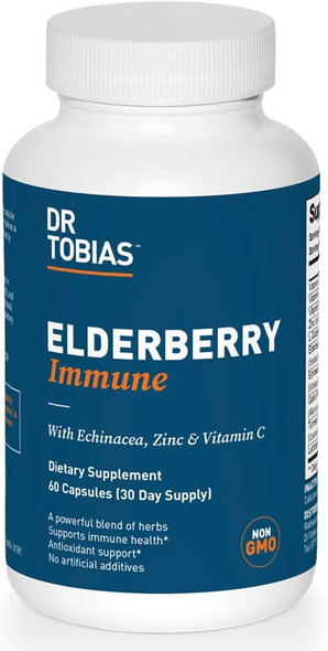 Dr. Tobias Elderberry Immune Supplement Herbal Blend 60 Capsules