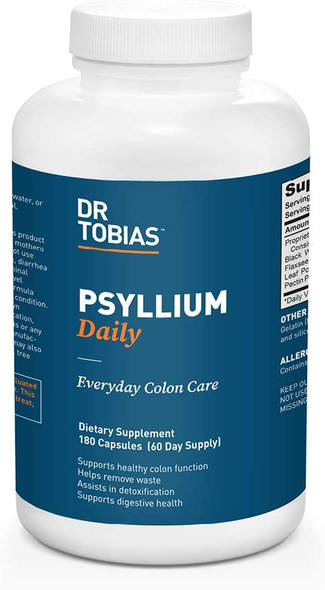 Dr Tobias Psyllium Daily  Cleanse  Detox Your Colon 180 Count