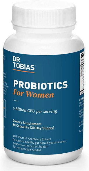 Dr. Tobias Probiotics for Women Supplement with Cranberry 60 Capsules