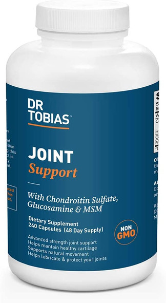Dr. Tobias Joint Support Supplement with Chondroitin Sulfate Glucosamine and MSM 240 Capsules