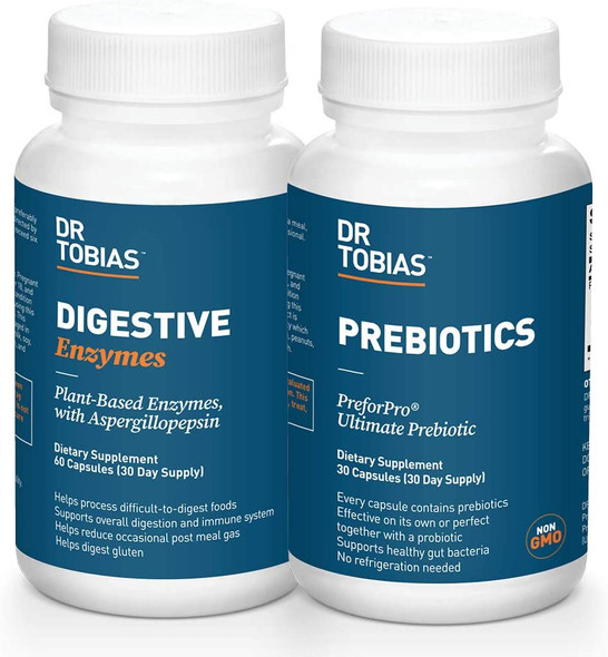 Dr. Tobias Prebiotics  Digestive Enzymes Bundle for Digestive Health