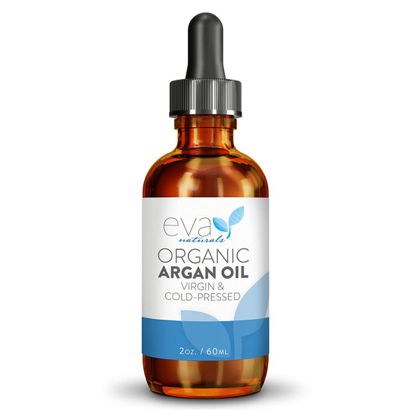 Eva Naturals Morrocan Argan Oil for Hair and Skin  100 Pure Argan Oil for Skin Nails Face  Hair  All Natural Hair Oil for Dry Damaged Hair and Growth  Argan Oil for Face 2 oz