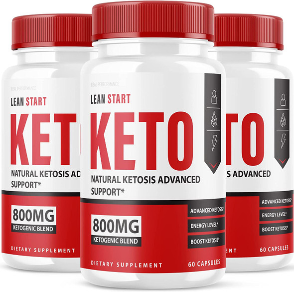 3 Pack Lean Start Keto Pills 180 Capsules