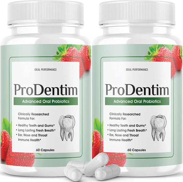 2 Pack Prodentim for Gums and Teeth Health Prodentim Dental Formula Prodentim Dental Supplement Pro Dentim 60 Capsules
