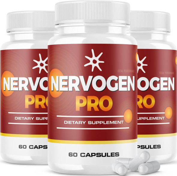 3 Pack Nervogen Pro Supplement 180 Capsules