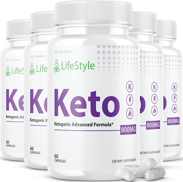 5 Pack Lifestyle Keto Life Style Max Shark Pills Tank Ketogenic Supplement 300 Capsules