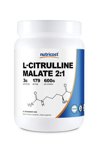 Nutricost L-Citrulline Malate 2:1 (600 Grams) (Strawberry Kiwi)