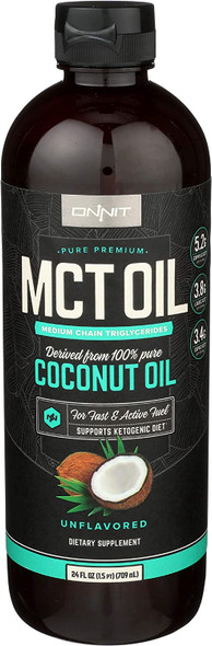 Onnit MCT Oil  Pure MCT Coconut Oil Ketogenic Diet and Paleo Optimized with C8 C10 Lauric Acid  Perfect for Coffee Shakes and Cooking