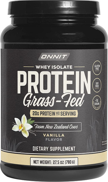 Onnit Grass Fed Whey Isolate Protein  Vanilla 30 Servings