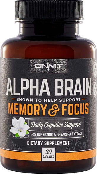 ONNIT Nootropic Stack  Alpha Brain Capsules 30ct  Alpha Brain Instant  Natural Peach 30ct