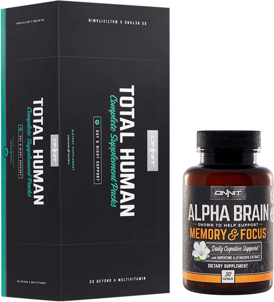 ONNIT Total Human Optimization Stack  Alpha Brain 30ct  Total Human 60ct