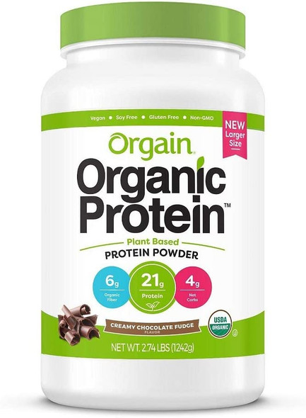 Orgain Protein Plant Based Powder Creamy Chocolate Fudge 32 Oz