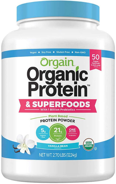 Orgain USDA Organic Plant Protein and Superfoods Powder 2.70pounds