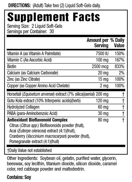 Irwin Naturals, Longer Stronger Hair & Nails, 2 Packs (60 Liquid Soft-Gels) Including a Full 14 mg of Silica