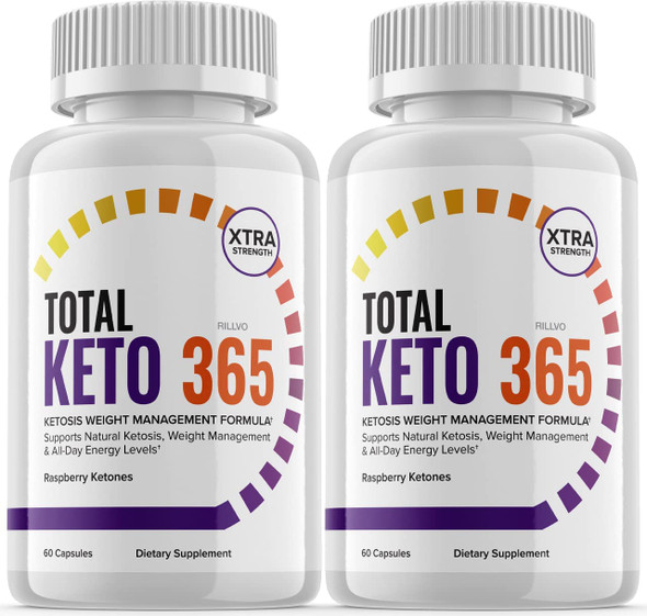 2 Pack Total Keto 365 Pills 800mg Advanced Ketogenic Formula 120 Capsules