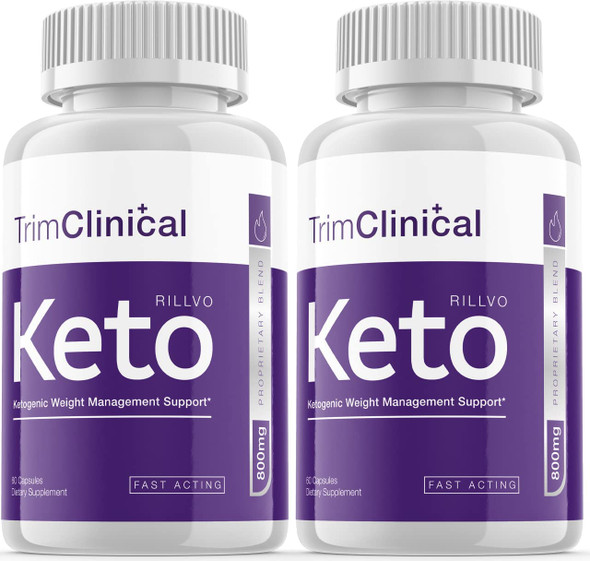 2 Pack Trim Clinical Keto Advanced Ketogenic Formula 120 Capsules