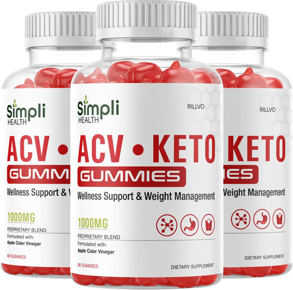 3 Pack Simpli ACV Keto Gummies Simpli Health ACVKeto Gummies Advanced Ketogenic Formula 180 Gummies