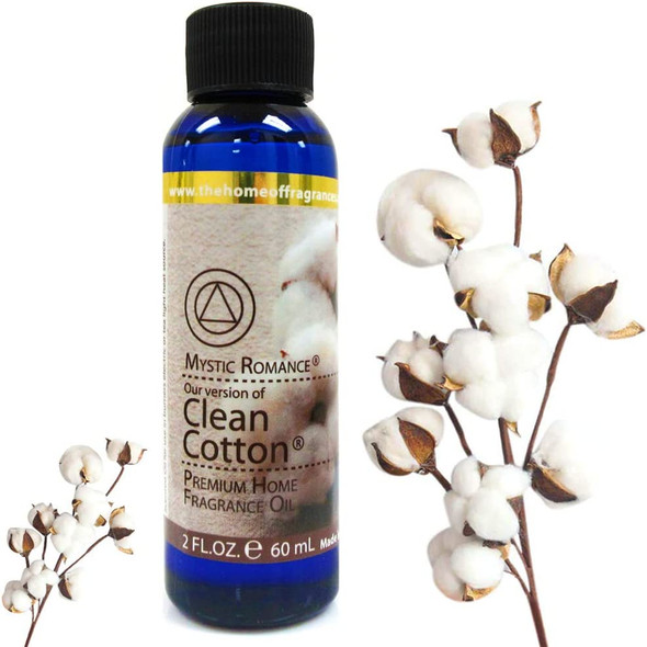 2 Clean Cotton Fragrance Oils Aroma Therapy Scent Home Air Diffuser Burner 60ml