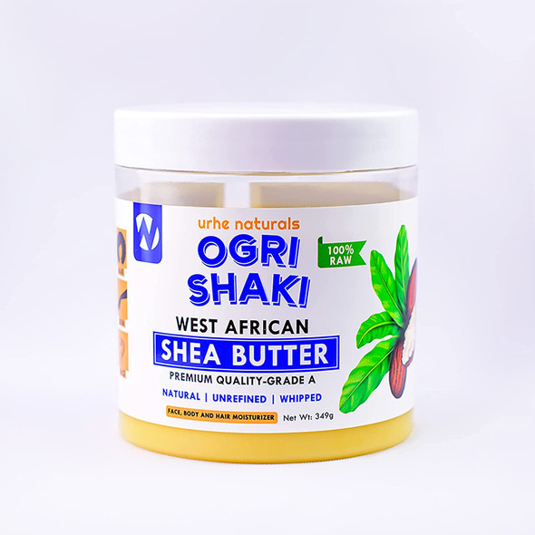 Urhe Naturals Unrefined African Shea Butter for Skin  Hair Care 12.3 ozHandmade Daily Moisturizing Face  Body Butter for DIY Soap  LotionIvory Raw Ori Cream Whipped Suitable for all Skin Types