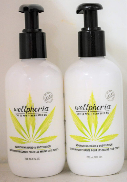 Wellphoria Nourishing Hand  Body Lotion 2 pack 8oz each Vegan Formula