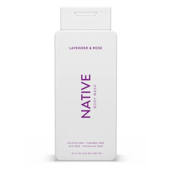 Native Lavender  Rose Body Wash 18oz Pack of 2