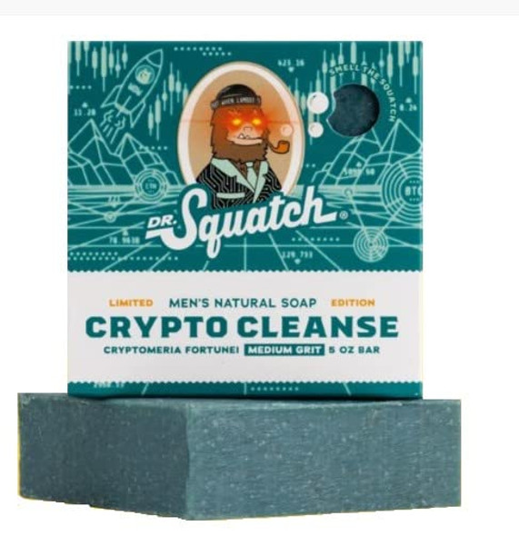 Dr. Squatch All Natural Bar Soap for Men with Medium Grit Crypto Cleanse