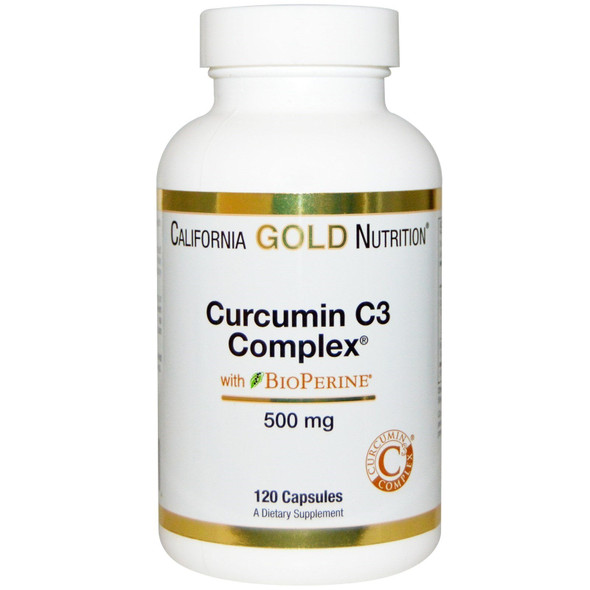 California Gold Nutrition Curcumin C3 Complex with BioPerine, 500 mg, 120 Veggie Capsules