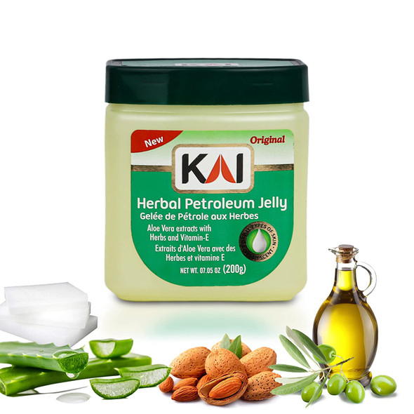 Herbal Petroleum Jelly with Aloe Vera and Vitamin E for Soothing Chapped and Dry Skin Lips Nail Fresh Scent