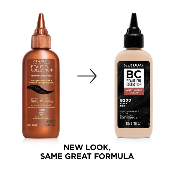 Clairol Beautiful Collection Semi-Permanent Color, Black [B20D] 3 oz
