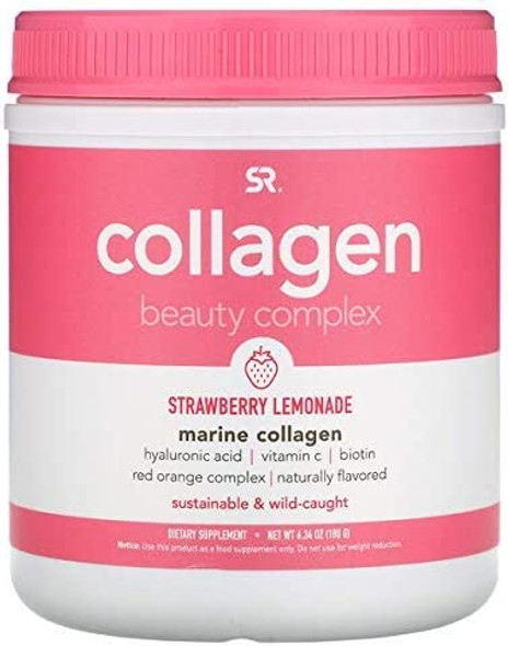 Collagen Beauty Complex with Hyaluronic Acid Vitamin C  Biotin  Pescatarian Friendly Keto Certified  NonGMO Verified Strawberry Lemonade 30 Servings