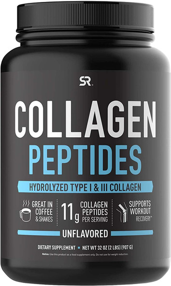 Sports Research Collagen Peptides 32oz  Digestive Enzymes 90ct Bundle