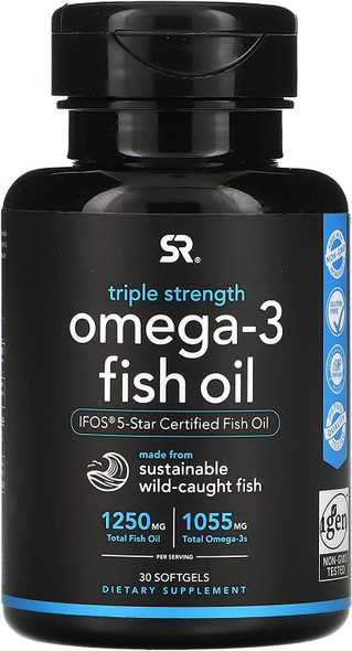 Omega3 Fish Oil Triple Strength 30 Softgels Sports Research