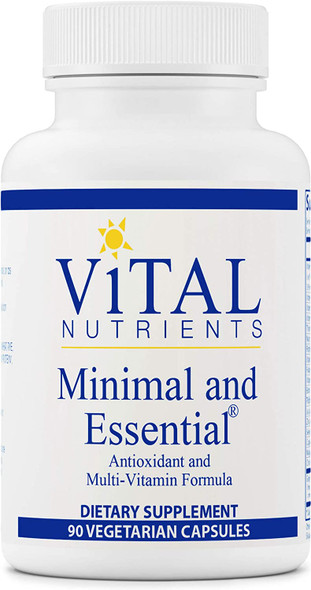 Vital Nutrients Minimal and Essential One a Day Multivitamin/Mineral and Antioxidant Formula 90 Vegetarian Capsules