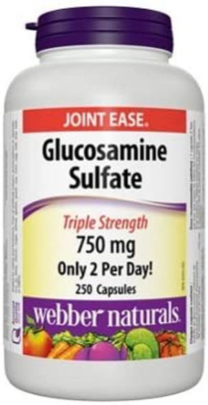 Webber Naturals Glucosamine Sulfate 750mg 250 Caps