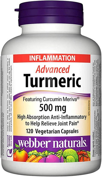 Webber Naturals Advanced Turmeric 500mg 120 Vegcaps