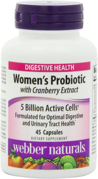 Webber Naturals Womens Probiotic Capsules 45 Count