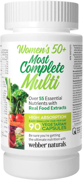 Webber Naturals Womens 50 Most Complete Multi 90 Vegetarian Capsules