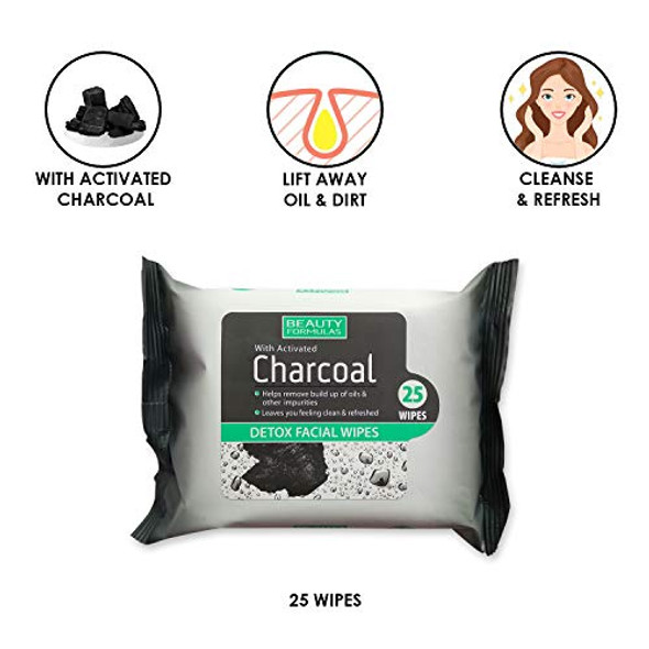 Beauty Formulas Charcoal Wipes 25 Wipes